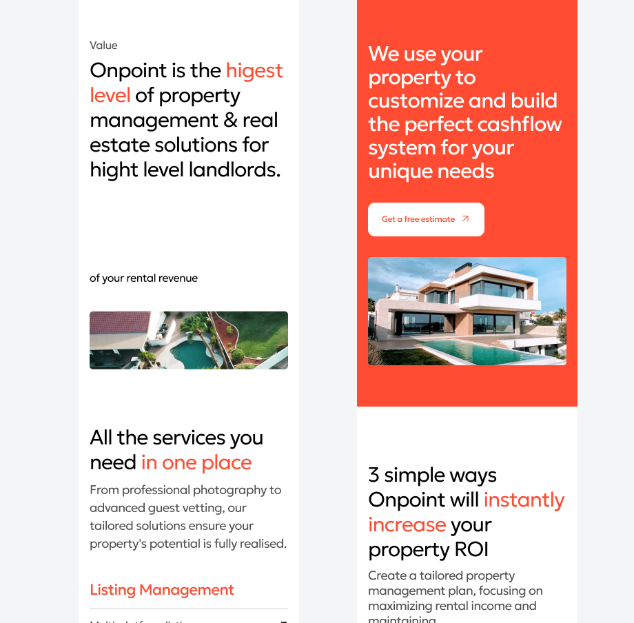 Візуалізація кейсу Onpoint Estate